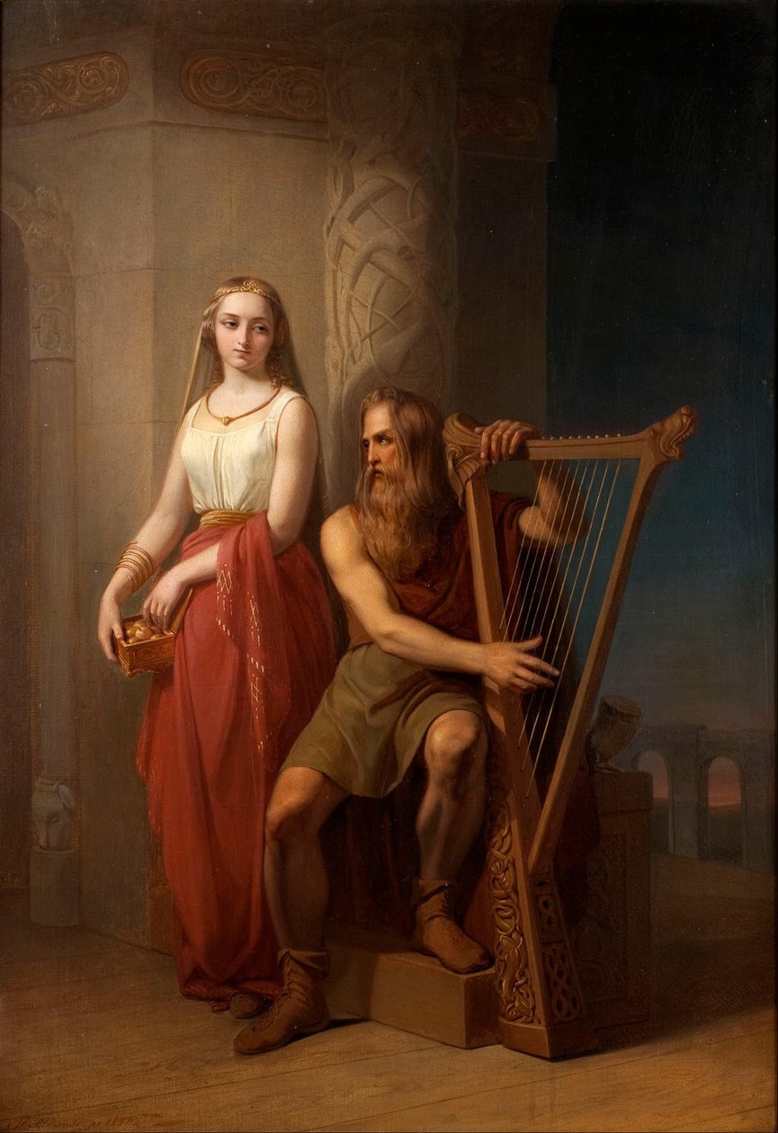 Itun ve Bragi, ೧೮೪೬ by Nils Jakob Blommér