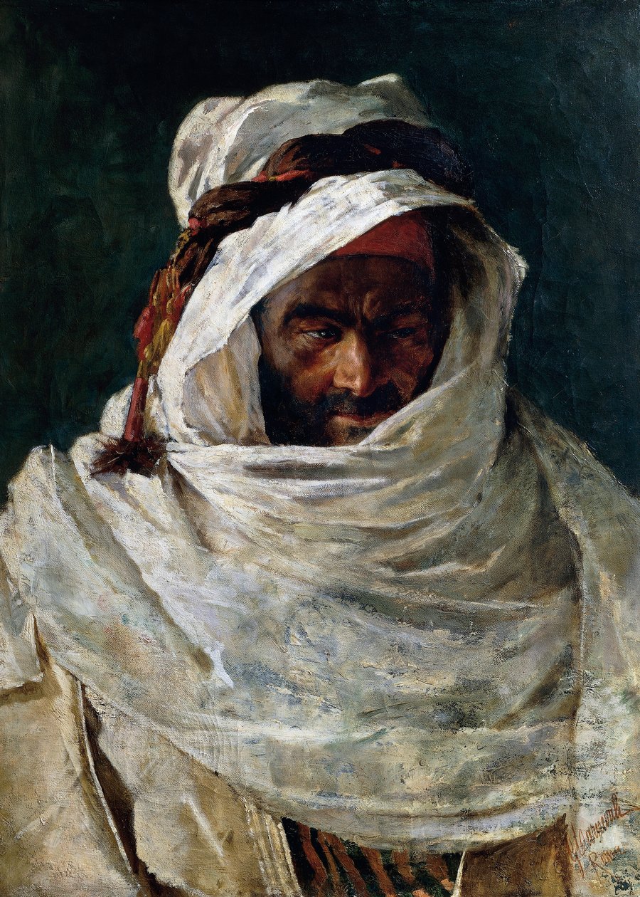 Arap Başı, Nino Carnevali tablosu (1849-1912 sonrası) by Nino Carnevali