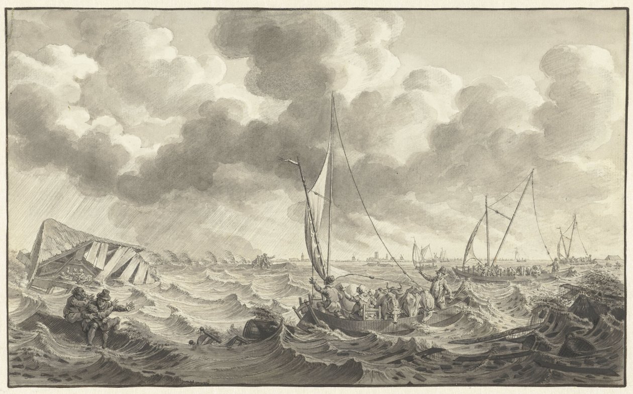 Kampen yakınlarındaki hendek ihlali, 1775 by Noach van der Meer (II)