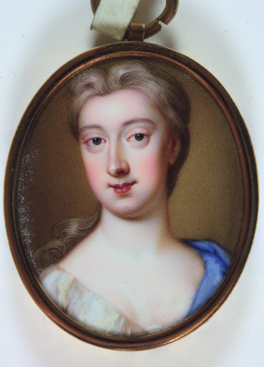 Leydi Henrietta Cavendish Holles Harley (altın üzerine emaye) by Noah or Seeman Abraham (fl.1751) (attr.to) Seaman