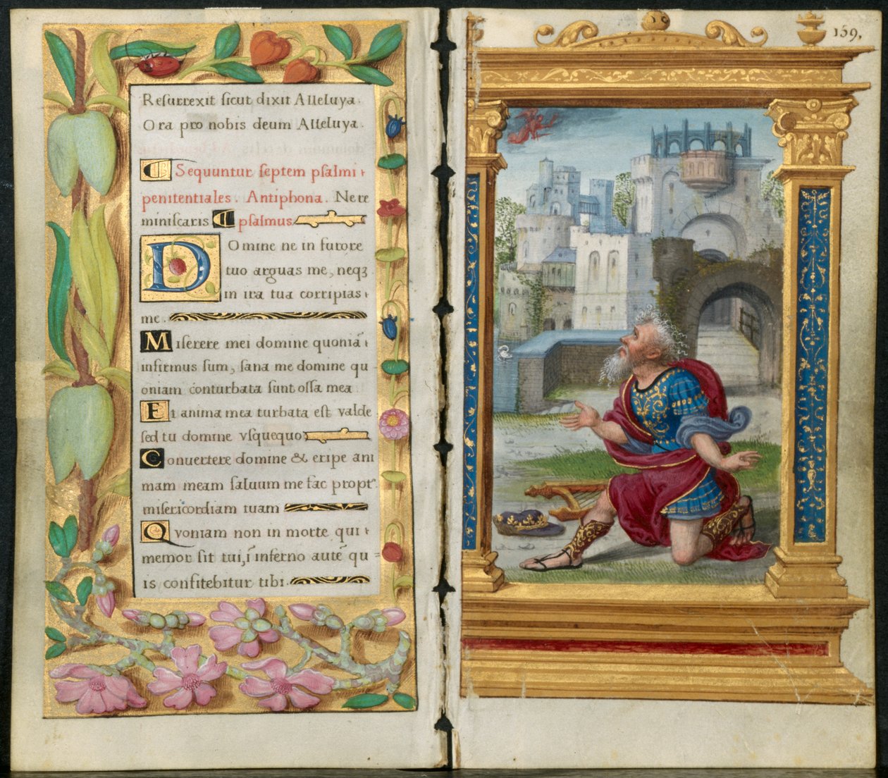 Bir Saatler Kitabından Bitişik Yapraklar: Penitential Mezmurlar ve Duada Kral Davut..., c. 1530-35. by Noel Bellemare