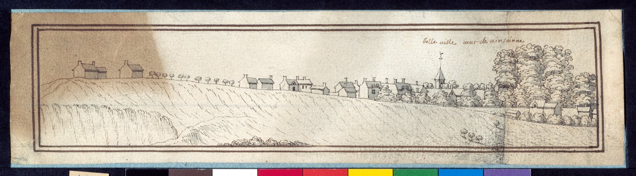 Belleville (kağıt üzerinde yıkamalı kalem ve mürekkep) by Noel Gasselin