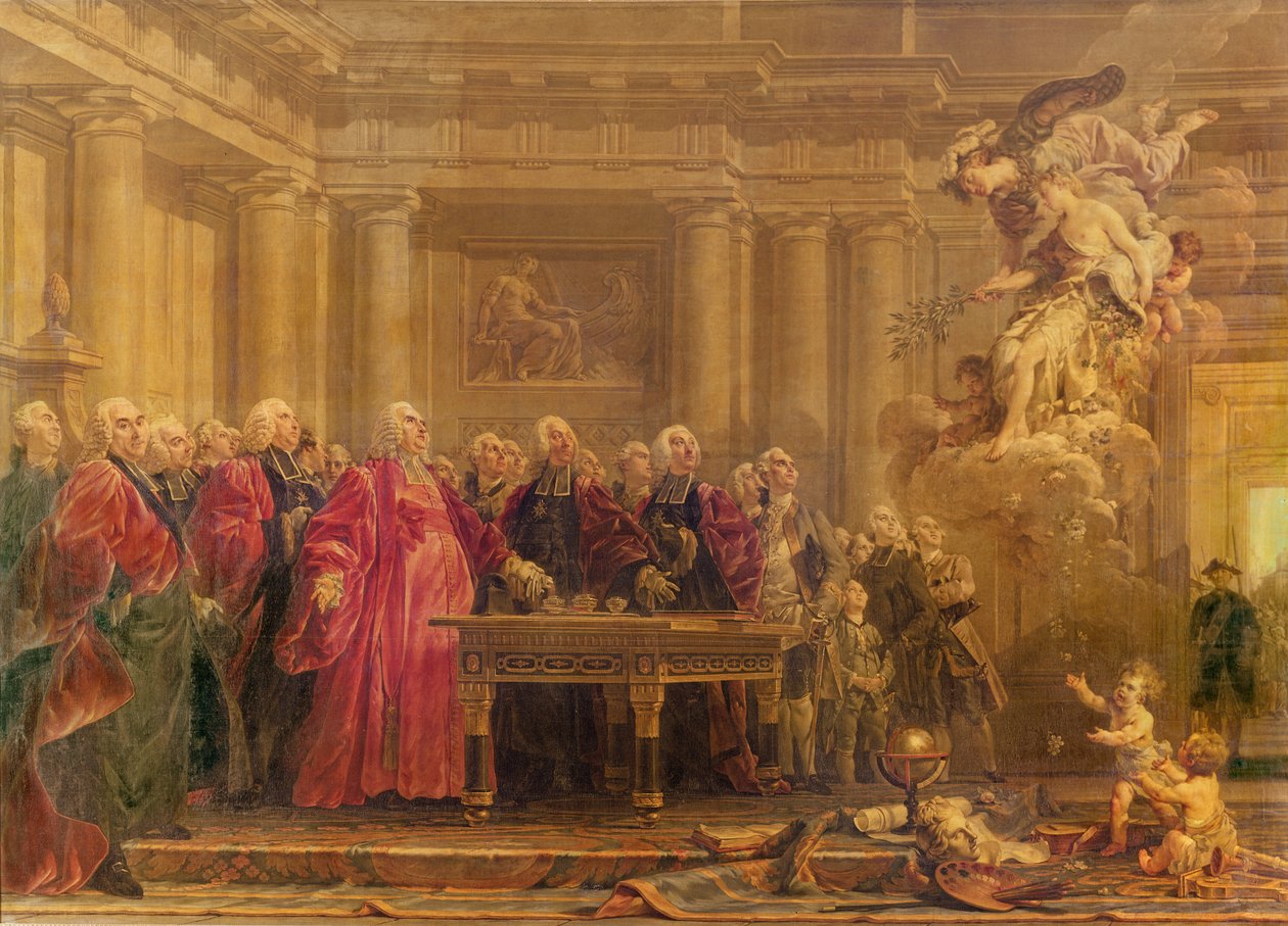Paris Sulh Hakimleri Barış Haberlerini Alıyorlar, 21 Haziran 1763 by Noel Halle