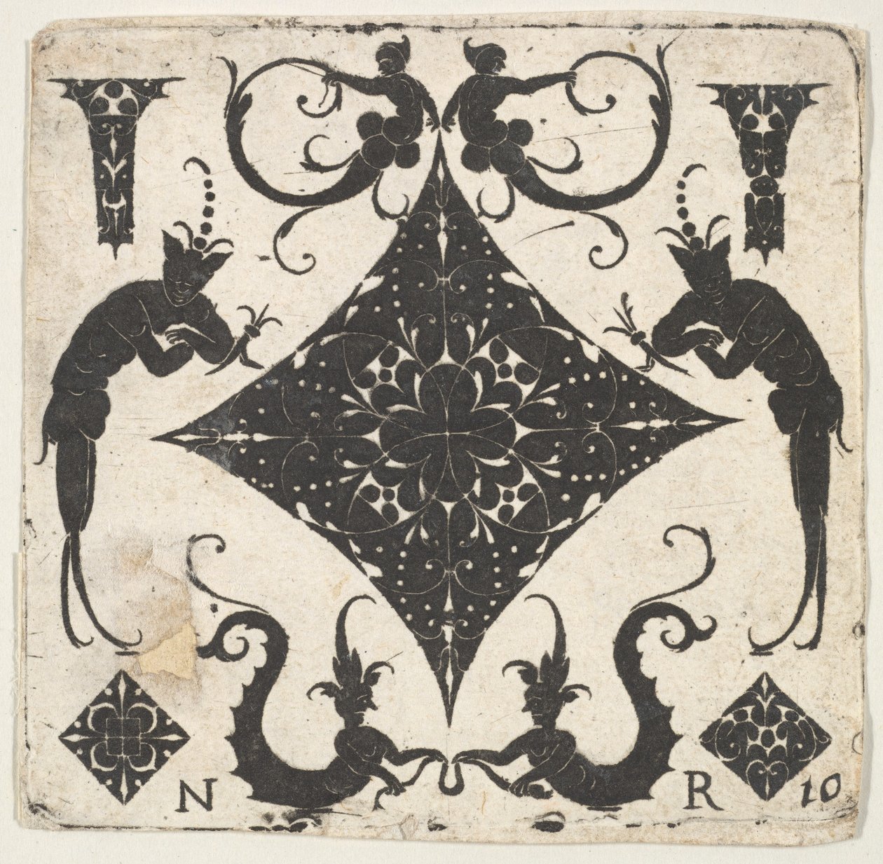 İçbükey Baklava Biçimli Panel ve Grotesk Figürler, yakl. 1620-30. by Noel Rouillard