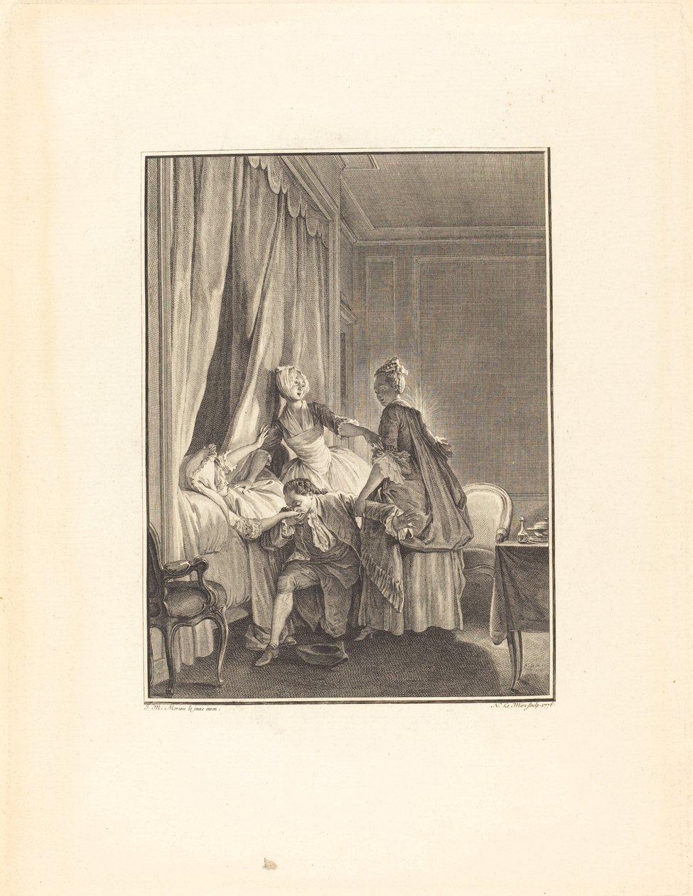 aşkın aşılanması by Noël Le Mire after Jean Michel Moreau
