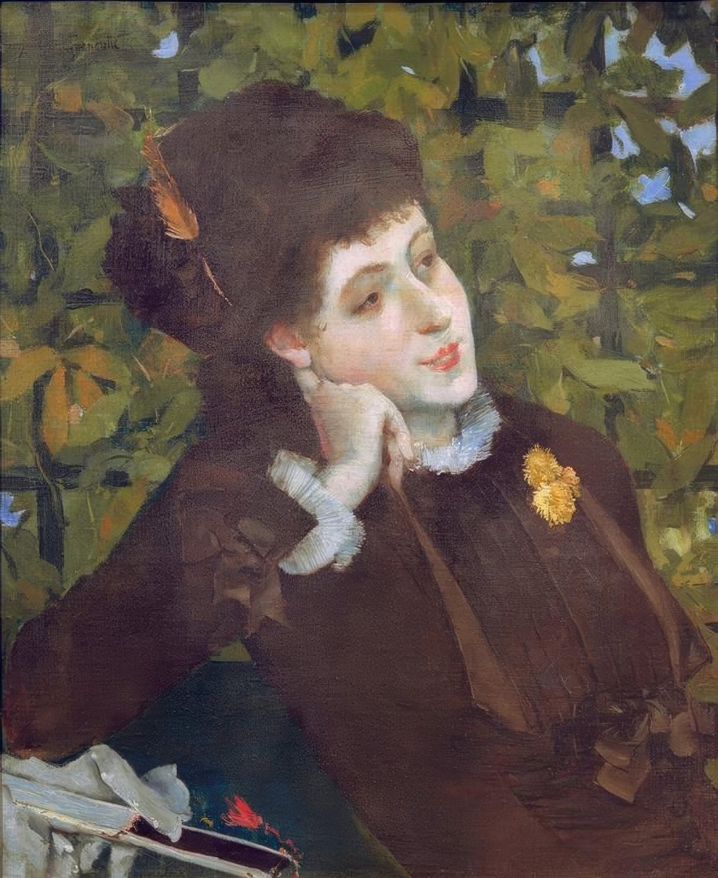 Bir Kadının Portresi (Berthe Morisot) by Norbert Goeneutte