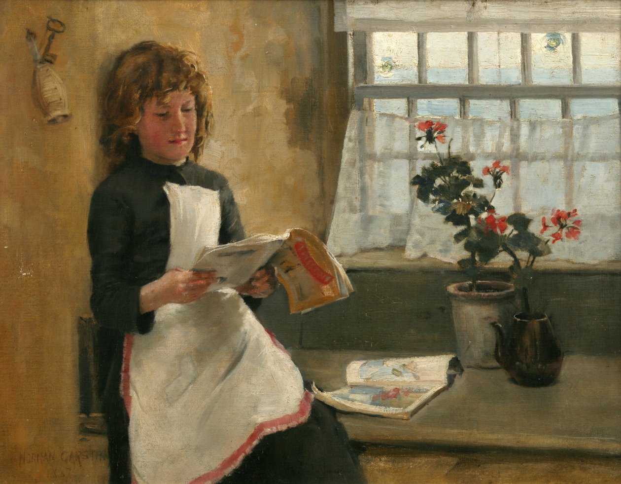 Kulübe Penceresindeki Kız, 1887 by Norman Garstin