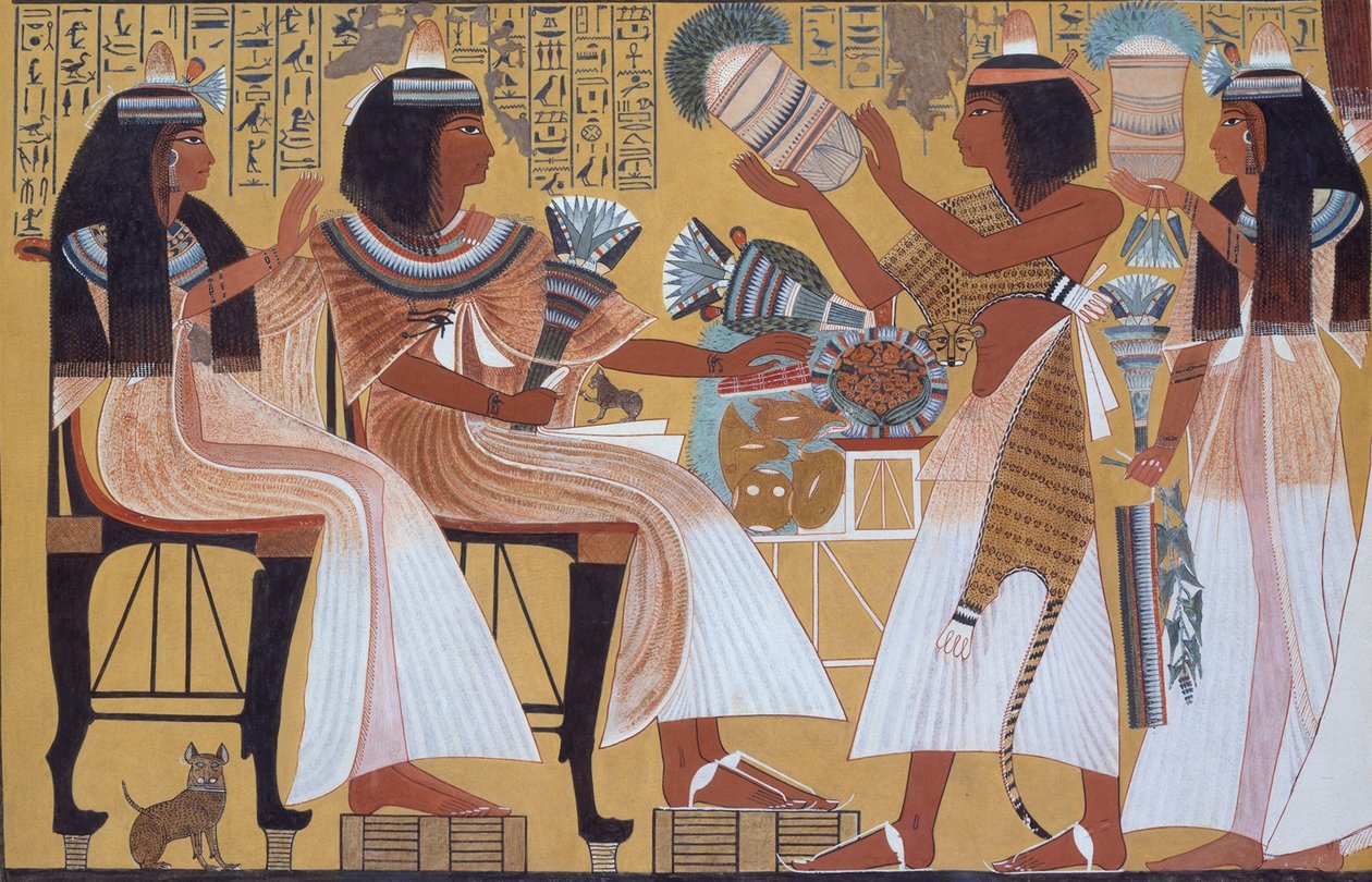 Ipuy ve Karısı, Çocuklarından Teklif Alıyorlar, MÖ 1279–1213 dolayları by Norman de Garis Davies