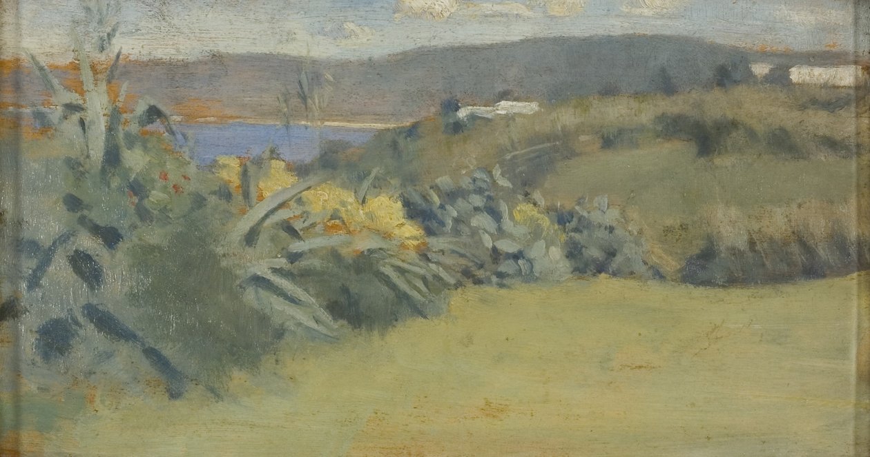 Tangier Manzarası, c.1885 (panelde yağlı boya) by Norman Garstin