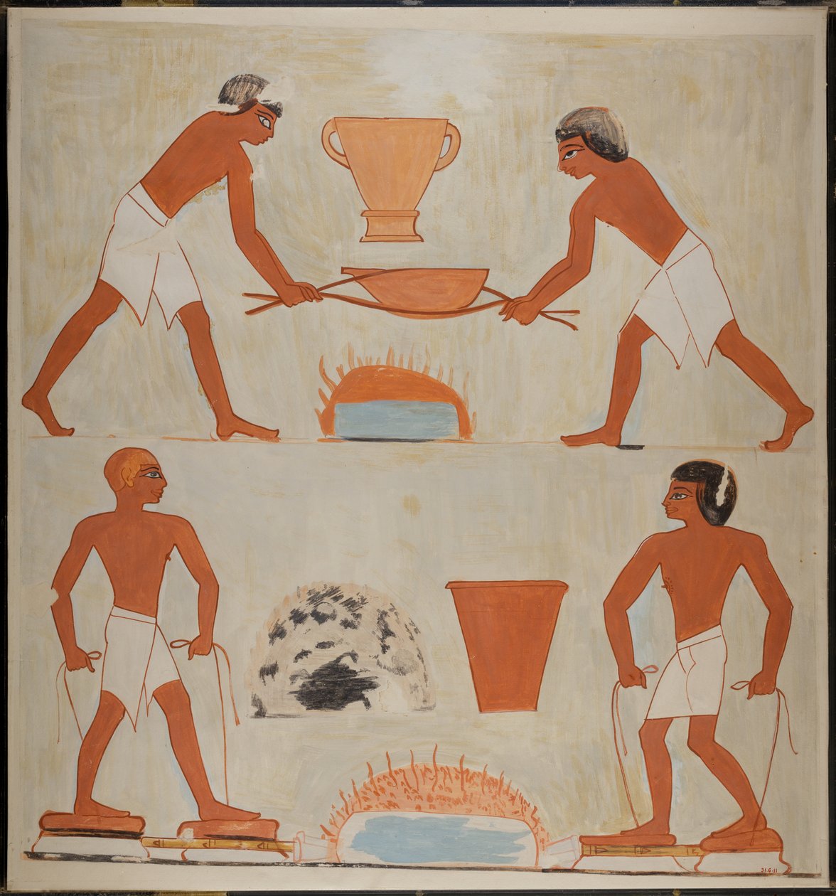 Metal İşçileri Sahnesi, Rekhmire Türbesi by Norman de Garis Davies