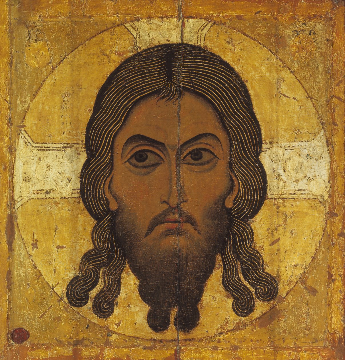 Kutsal Yüz (panelde tempera ve altın) by Novgorod School