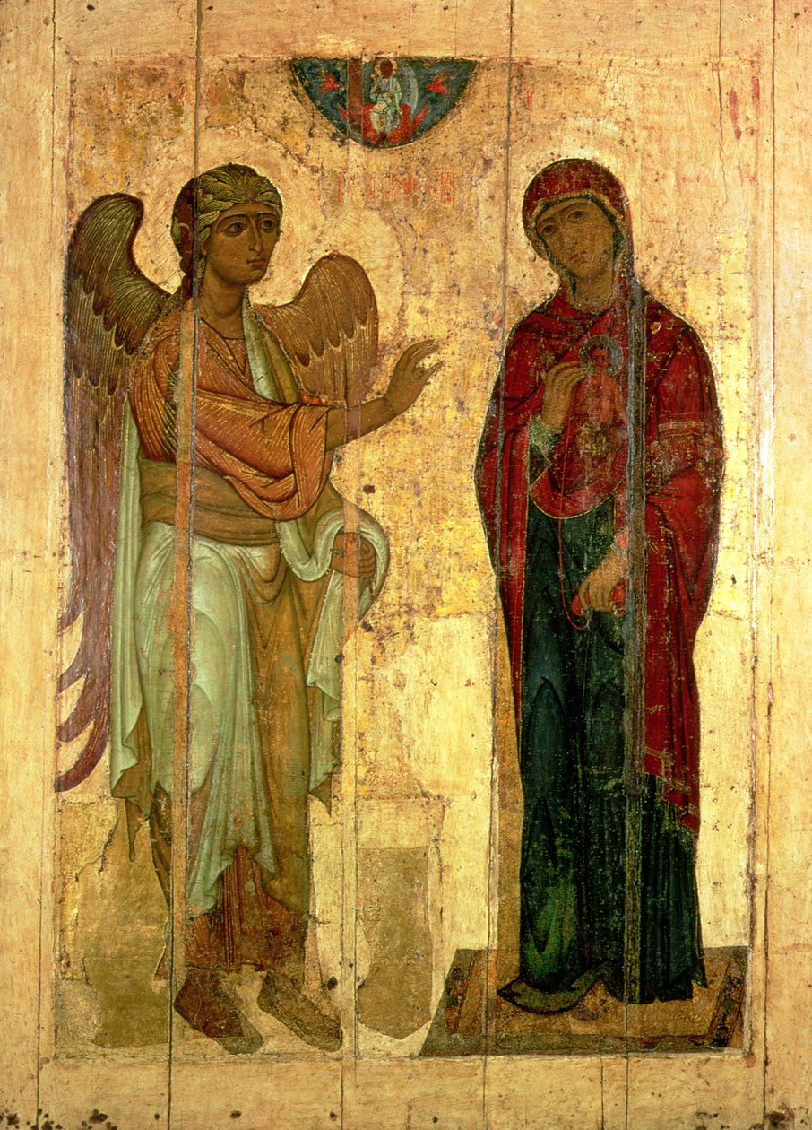 Ustiug Müjdesi, c.1130-40 (panelde tempera) by Novgorod School