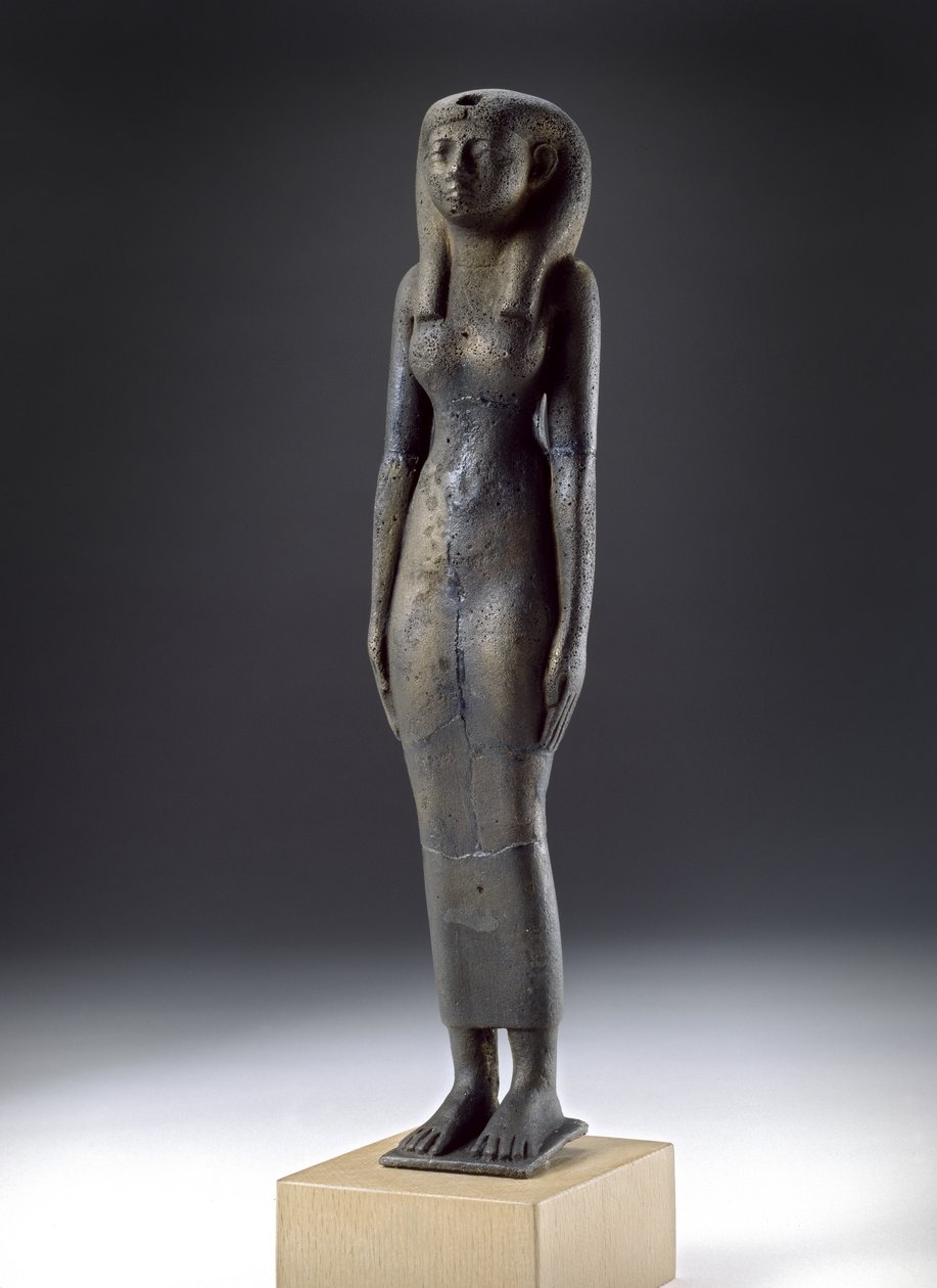 Tanrıça İsis figürü, Napatan Dönemi, MÖ 900-300 dolayları (içi boş bronz, ahşap taban) by Nubian