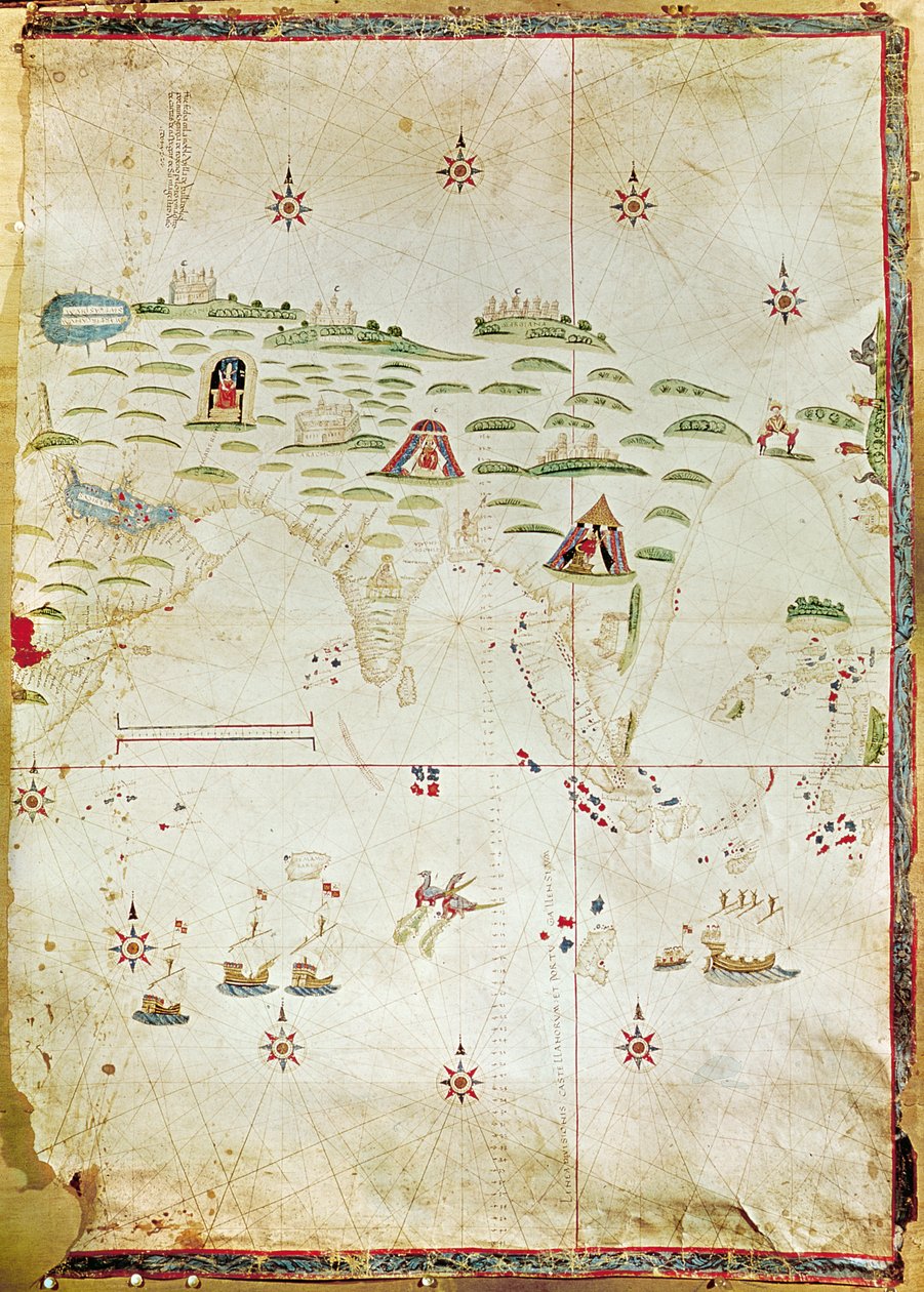 Moluccas Haritası, 1522 (parşömen üzerine el yazması) by Nuno Garcia de Toreno