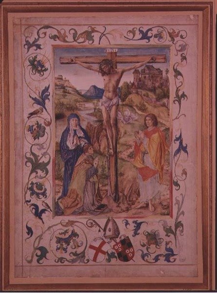 Çarmıhtaki İsa (parşömen) by Nuremberg School