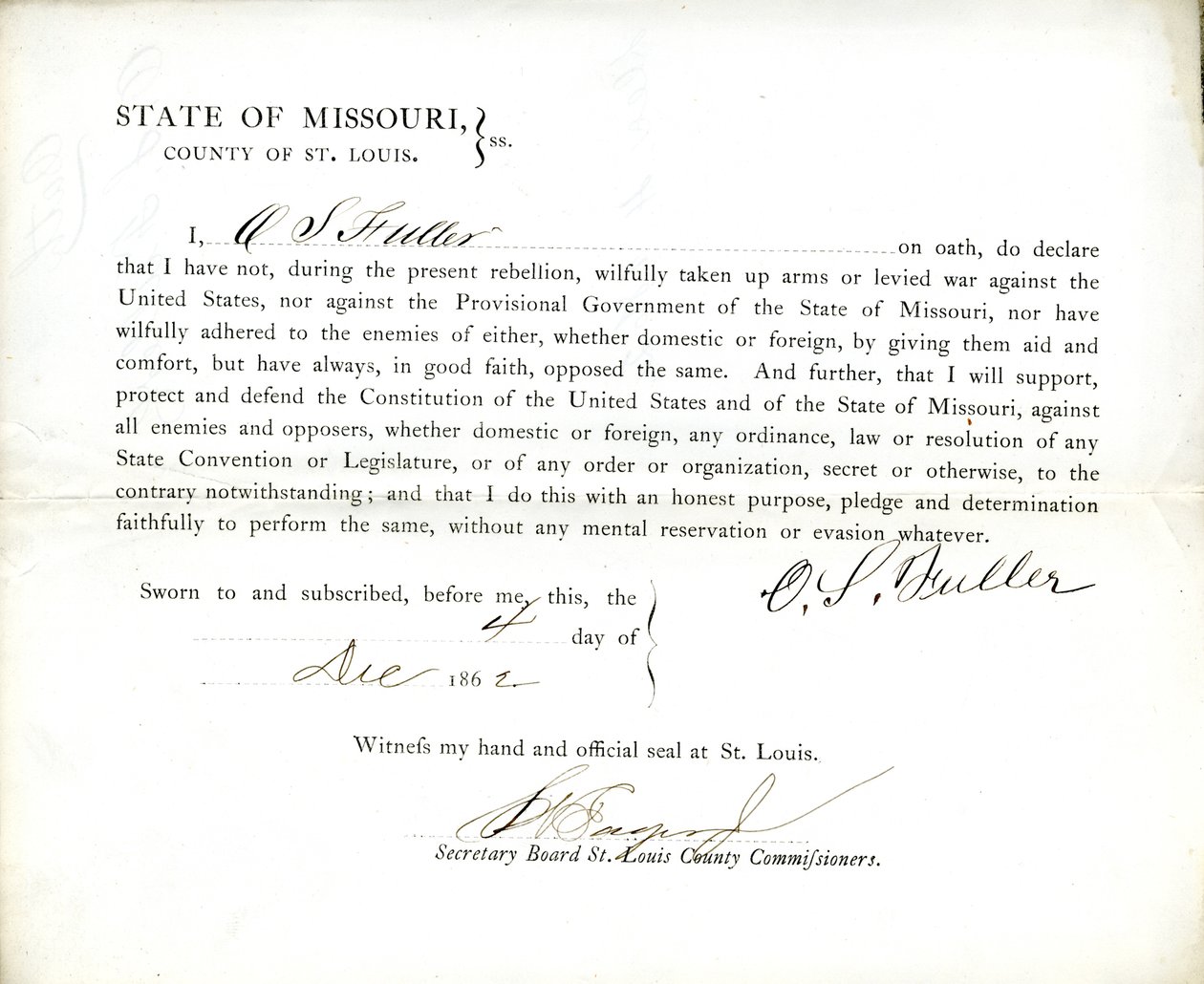 O.S. Fuller of Missouri, St.Louis County
