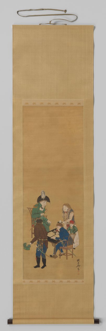 Philipp Franz von Siebold, Deshima'da komutan by Obunsai (signed by artist)