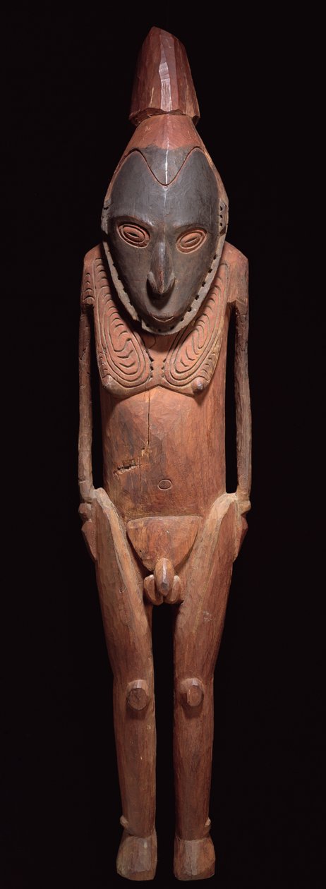 Oyma Heykelcik ve Maske, Papua Yeni Gine, Okyanusya