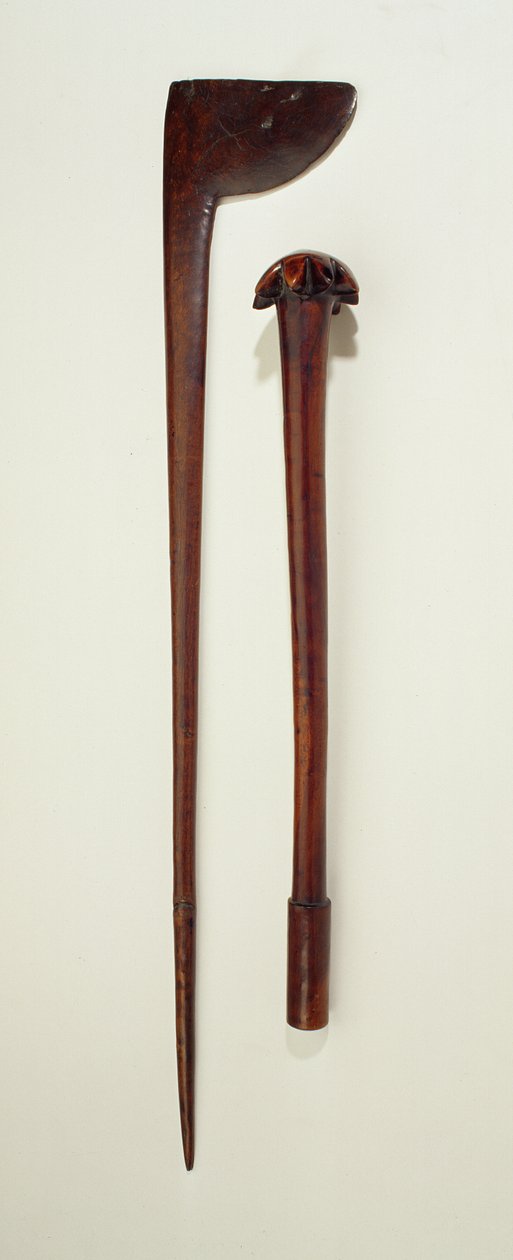 Maori Tewhatewha ve Yeni Kaledonya Kulübü (ahşap) by Oceanic