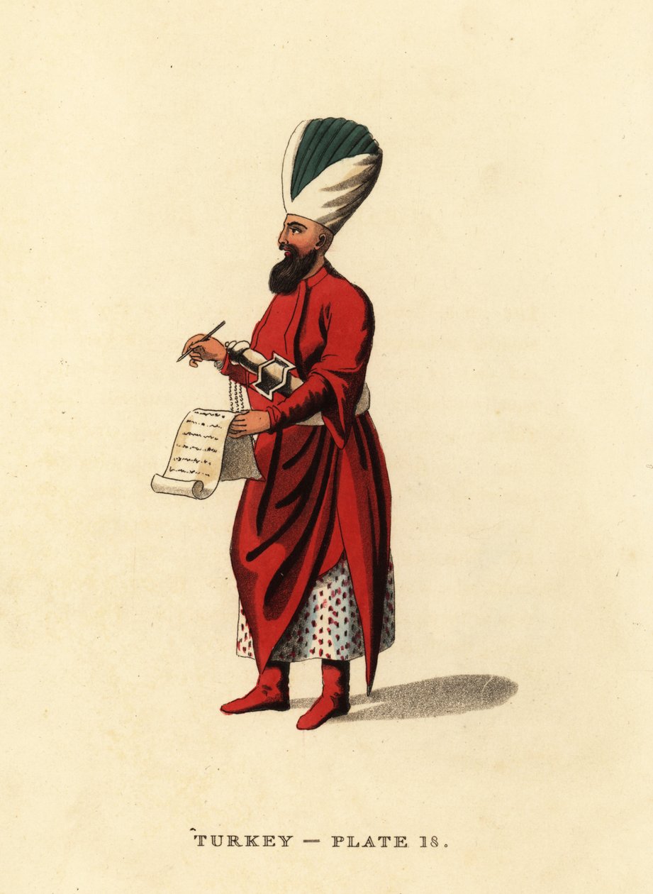 Yeniçerilerin madun subayı, Osmanlı piyadesi by Octavian (after) Dalvimart