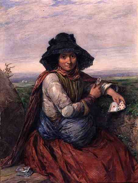 Falcı (kağıt üzerine sulu boya) by Octavius Oakley