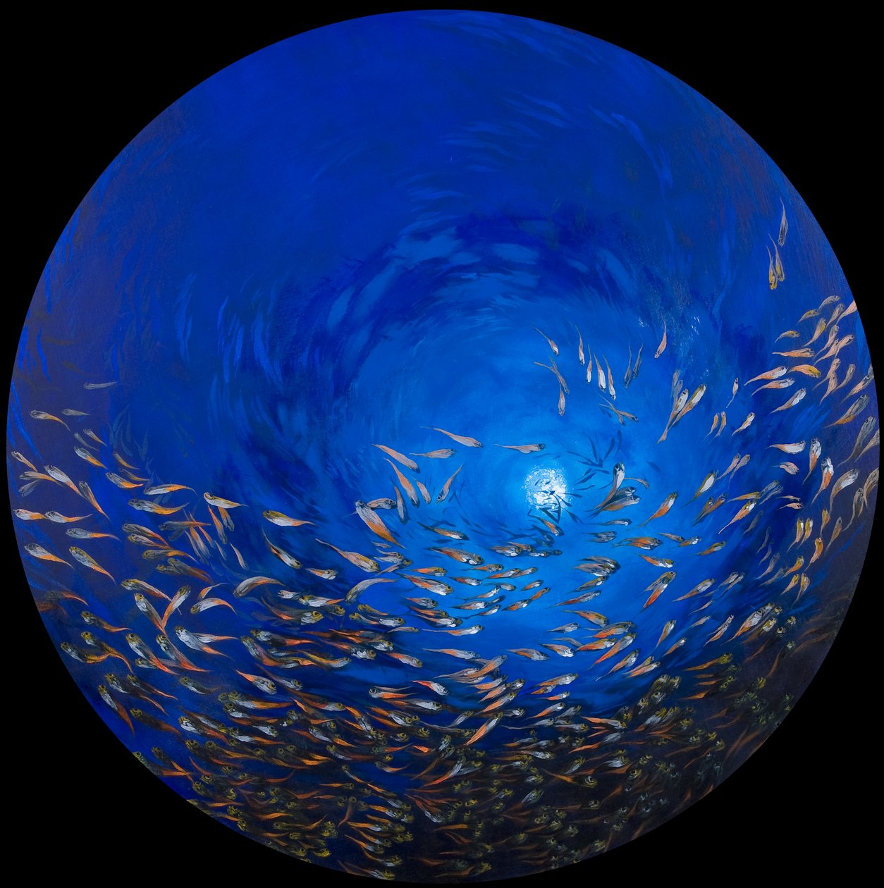 Cam balık 2, 2009 (ahşap üzerine keten üzerine akrilik) by Odile Kidd