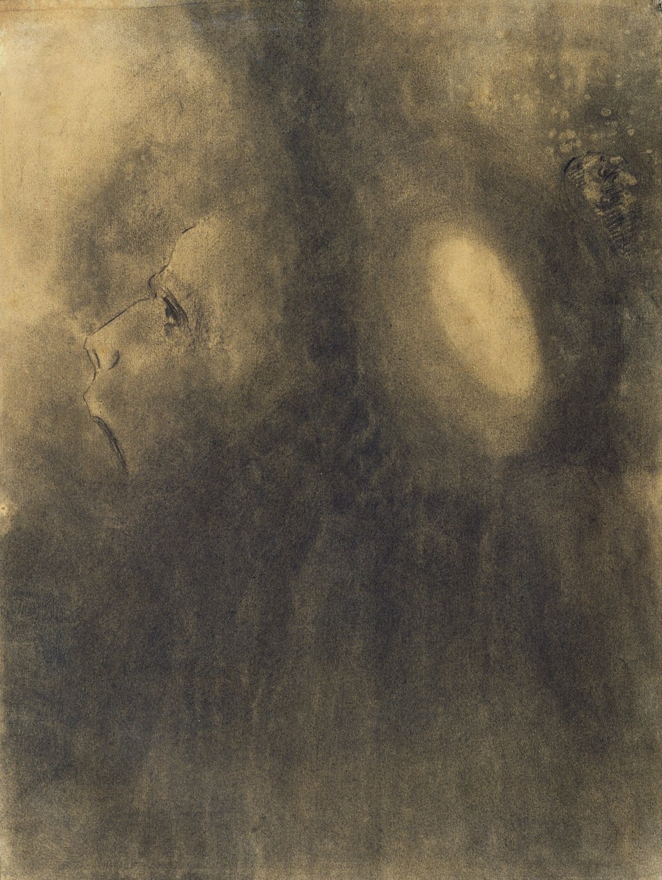 Ecstasy, c.1885 (devetüyü kağıt üzerinde kömür) by Odilon Redon