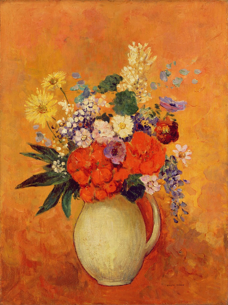 Çiçekler, 1910 by Odilon Redon