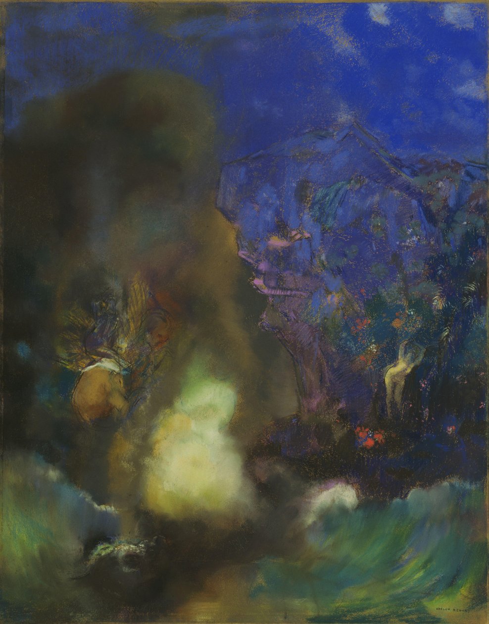 Roger ve Angelica, c.1910 by Odilon Redon