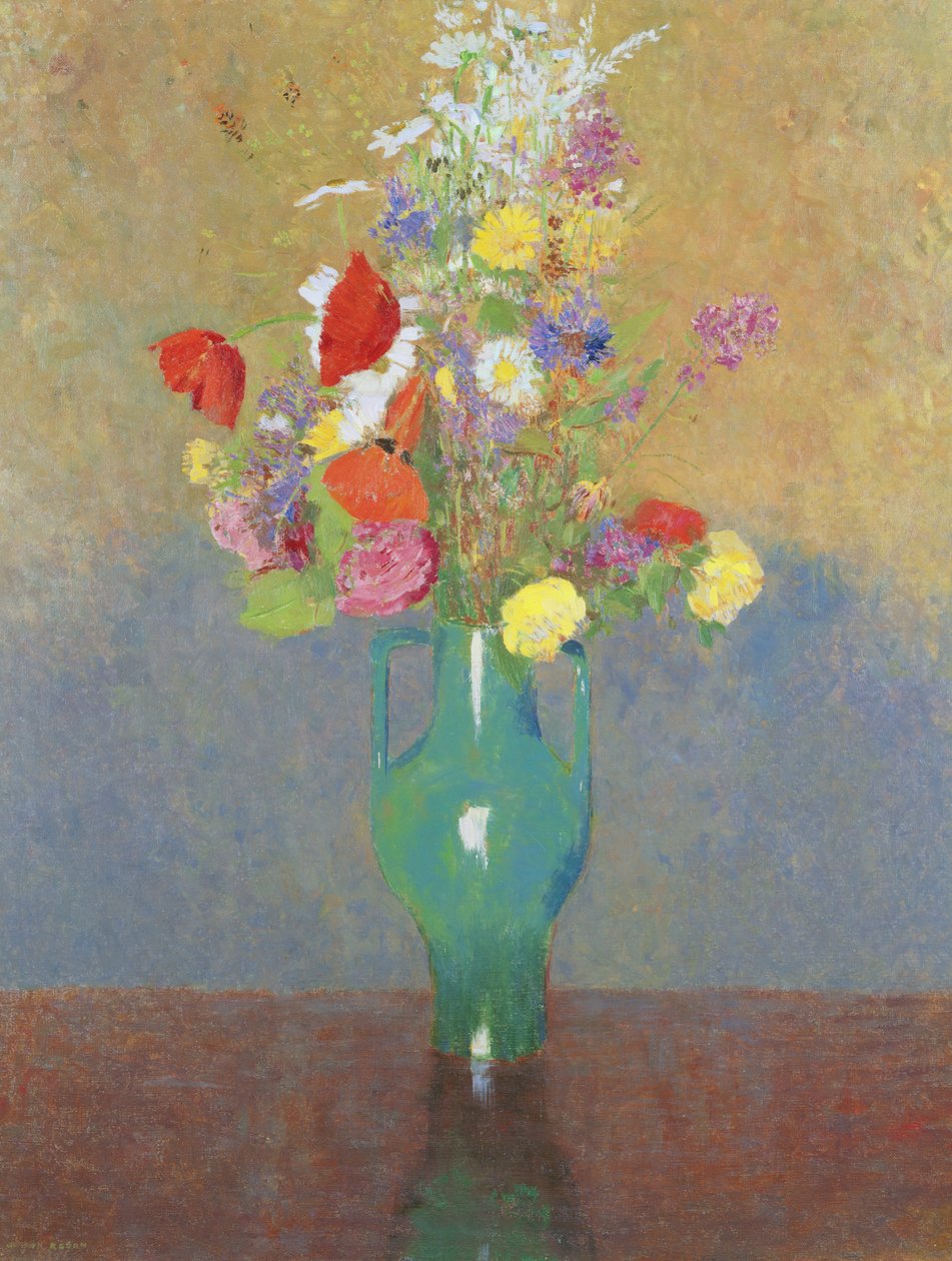 Yeşil Vazo, yaklaşık 1900 by Odilon Redon