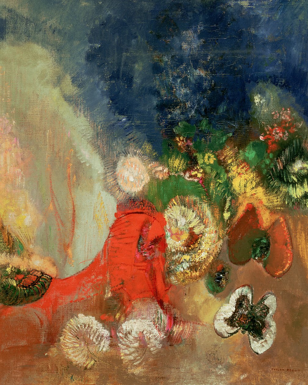 Kızıl Sfenks, c.1912 by Odilon Redon