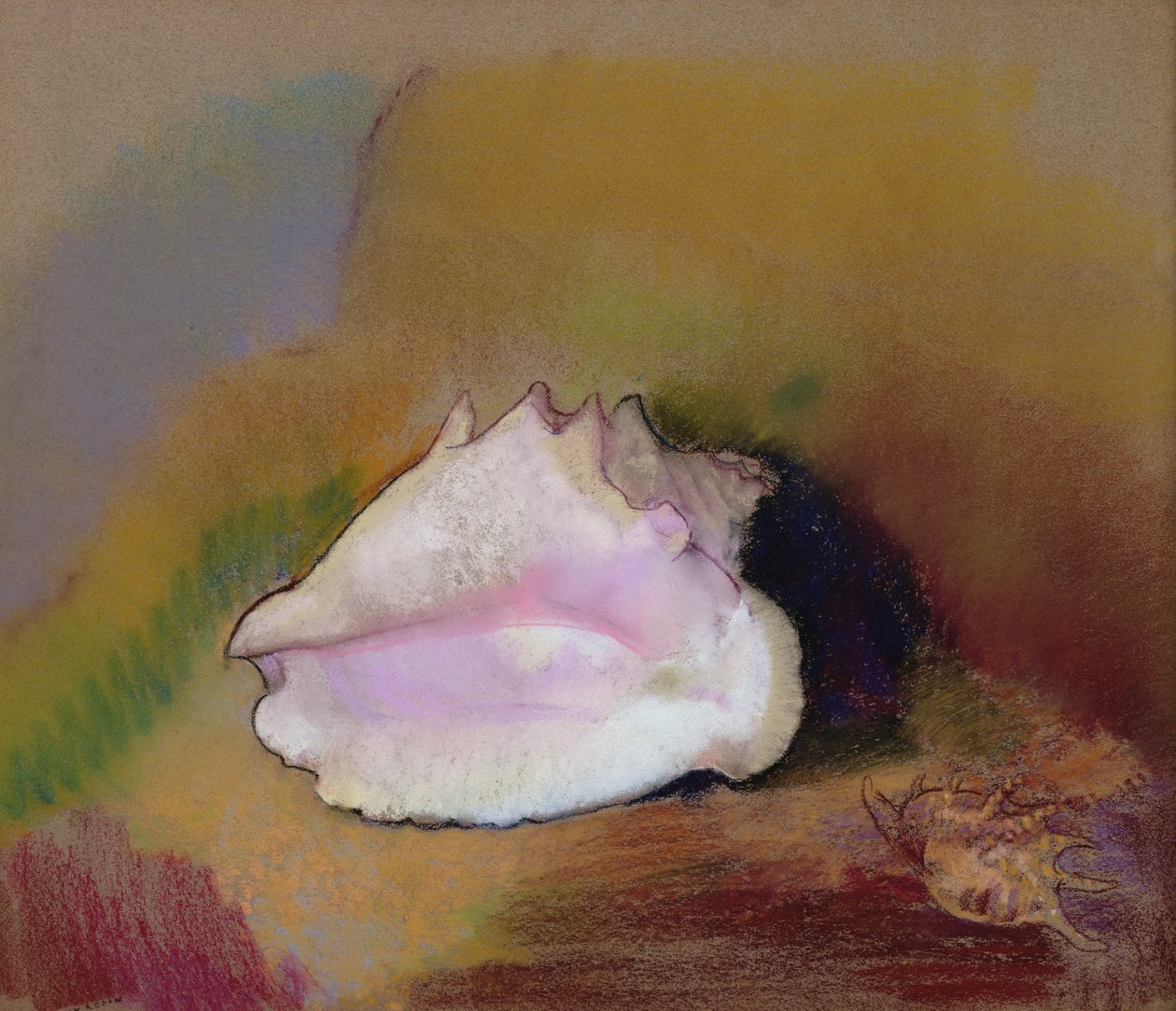 Kabuk, 1912 (kağıt üzerinde pastel) by Odilon Redon