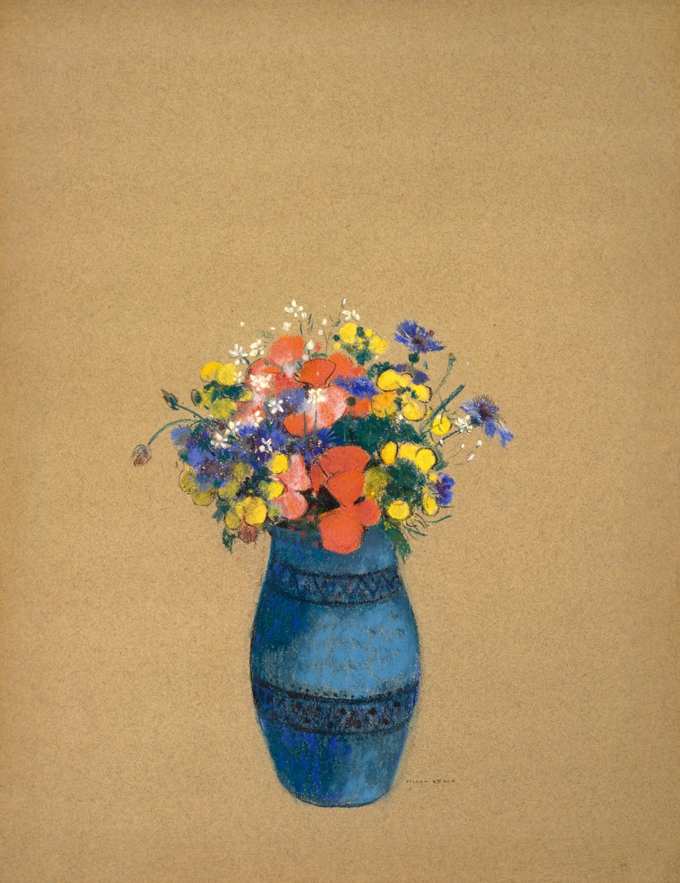 Çiçek Vazosu, 1909-10 by Odilon Redon