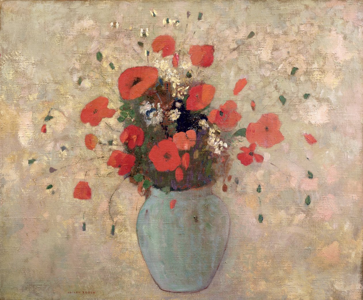 Vazoda haşhaş by Odilon Redon