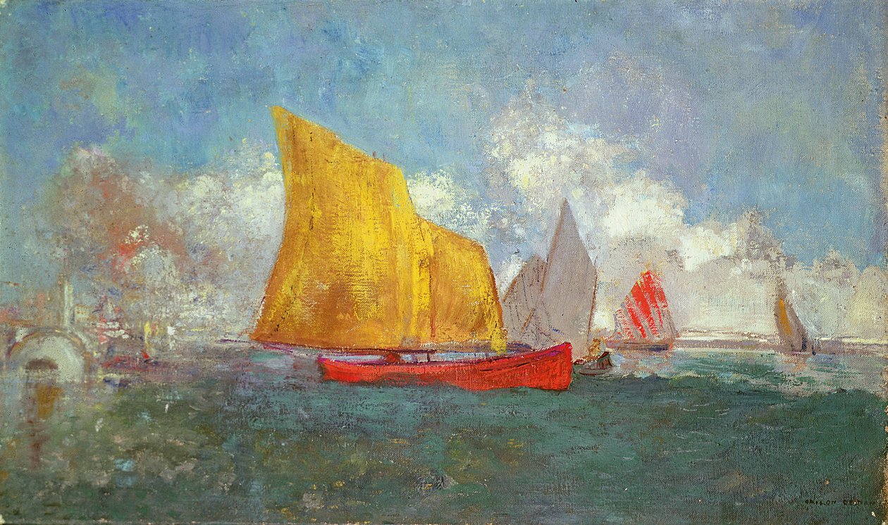 Körfezdeki Yatlar by Odilon Redon