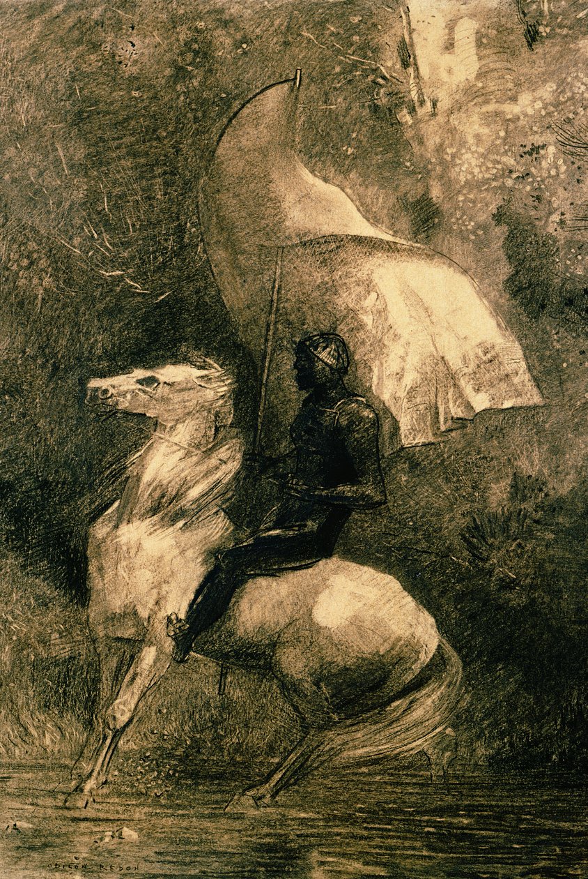 Bir Şövalye, c.1885 by Odilon Redon