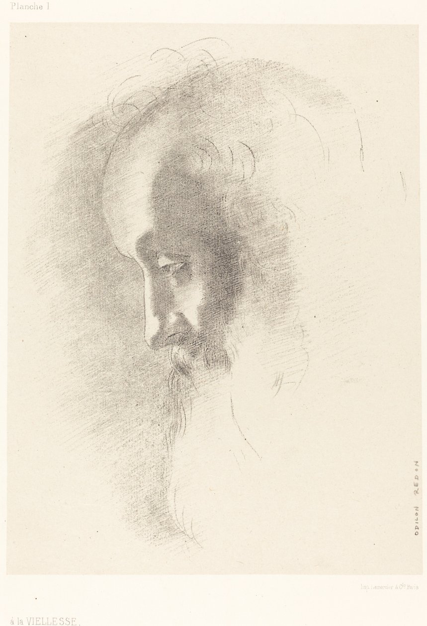 yaşlılığa by Odilon Redon