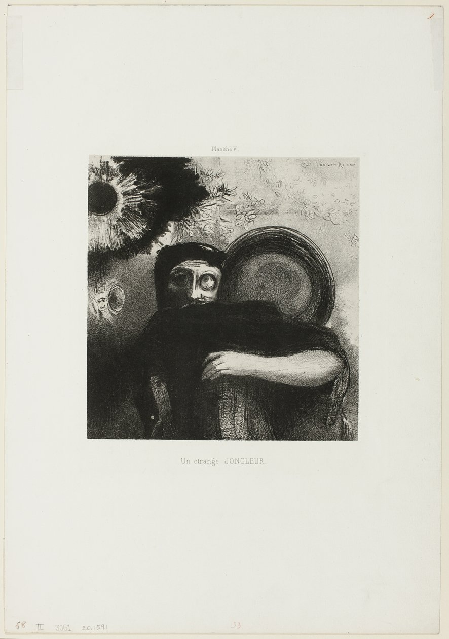 Garip Bir Hokkabaz, plaka 5 by Odilon Redon