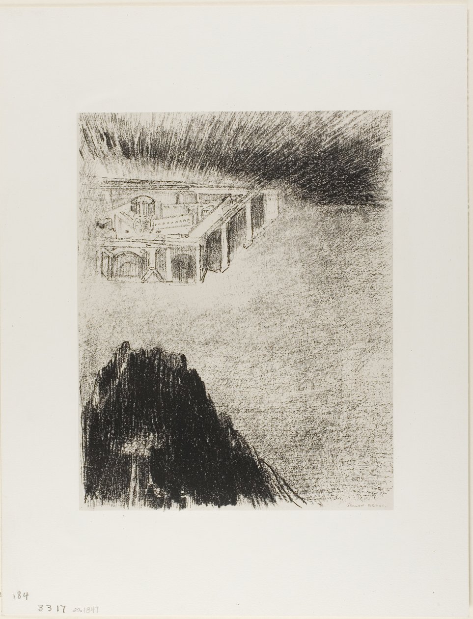 Ve ben Yuhanna Kutsal Şehri, Yeni Kudüs'ü, Tanrı'dan Gökten İnerken Gördüm, levha 11/12 by Odilon Redon