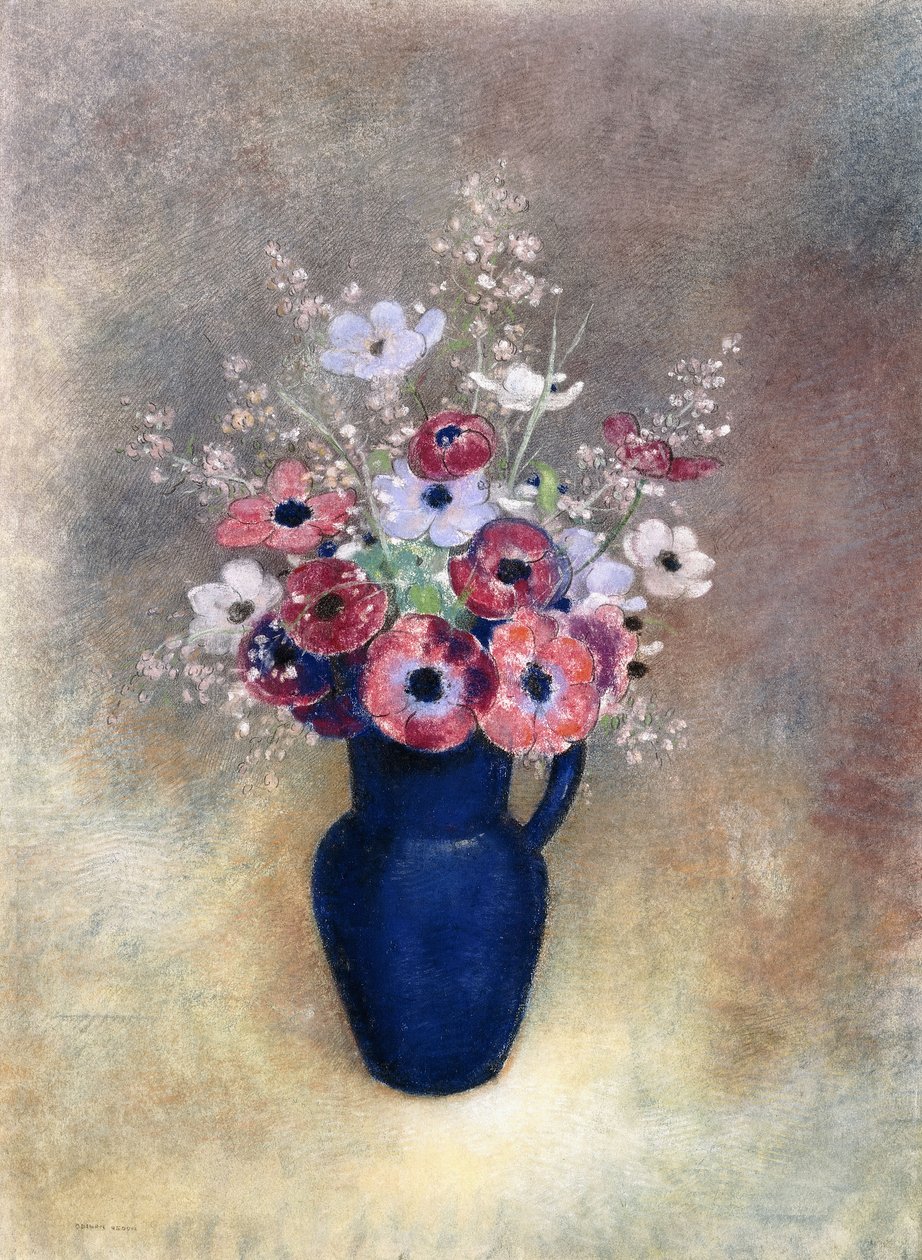 Sürahideki Anemonlar, 1910-15 by Odilon Redon