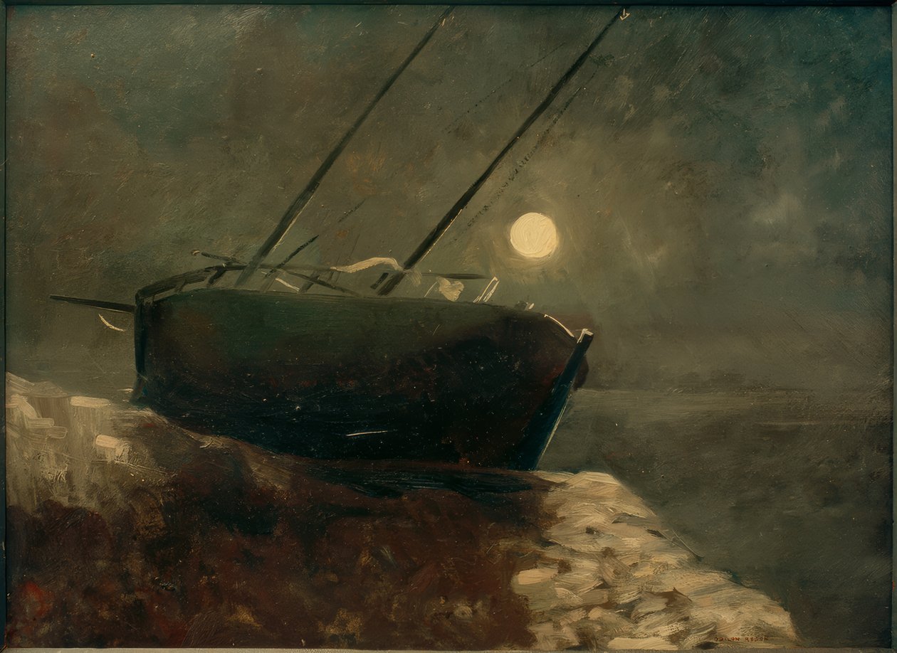 Mehtap teknesi by Odilon Redon