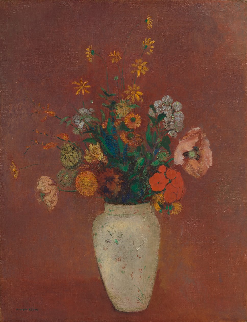 Çin Vazoda Buket, yaklaşık. 1912-14. by Odilon Redon