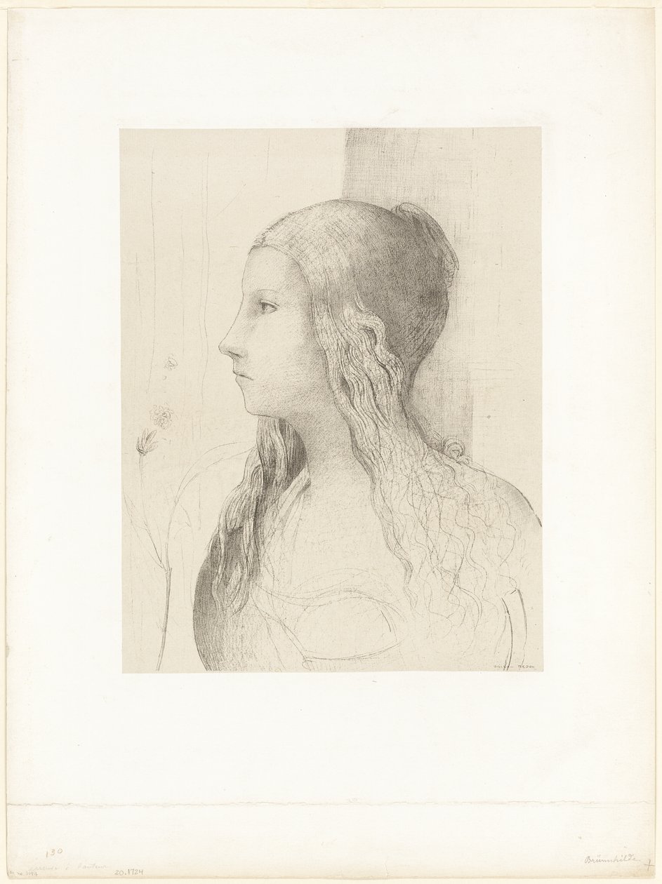 Brünnhilde (Tanrıların Alacakaranlığı) by Odilon Redon