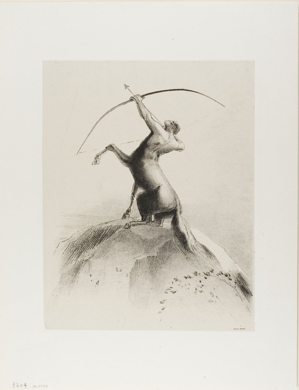 Bulutları Hedefleyen Centaur by Odilon Redon