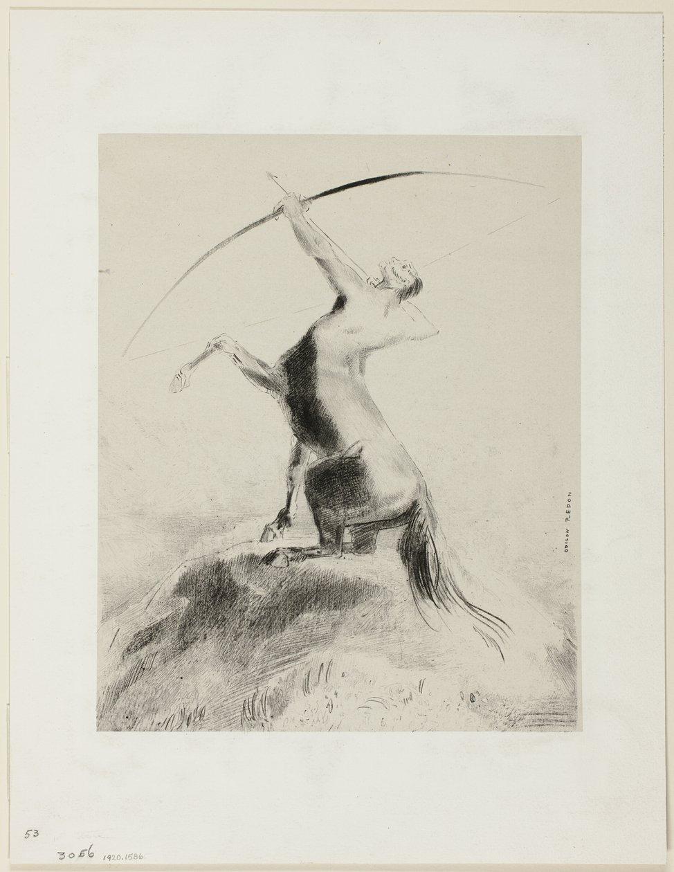 Bulutları Hedefleyen Centaur by Odilon Redon