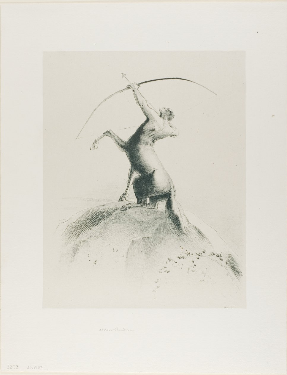 Bulutları Hedefleyen Centaur by Odilon Redon