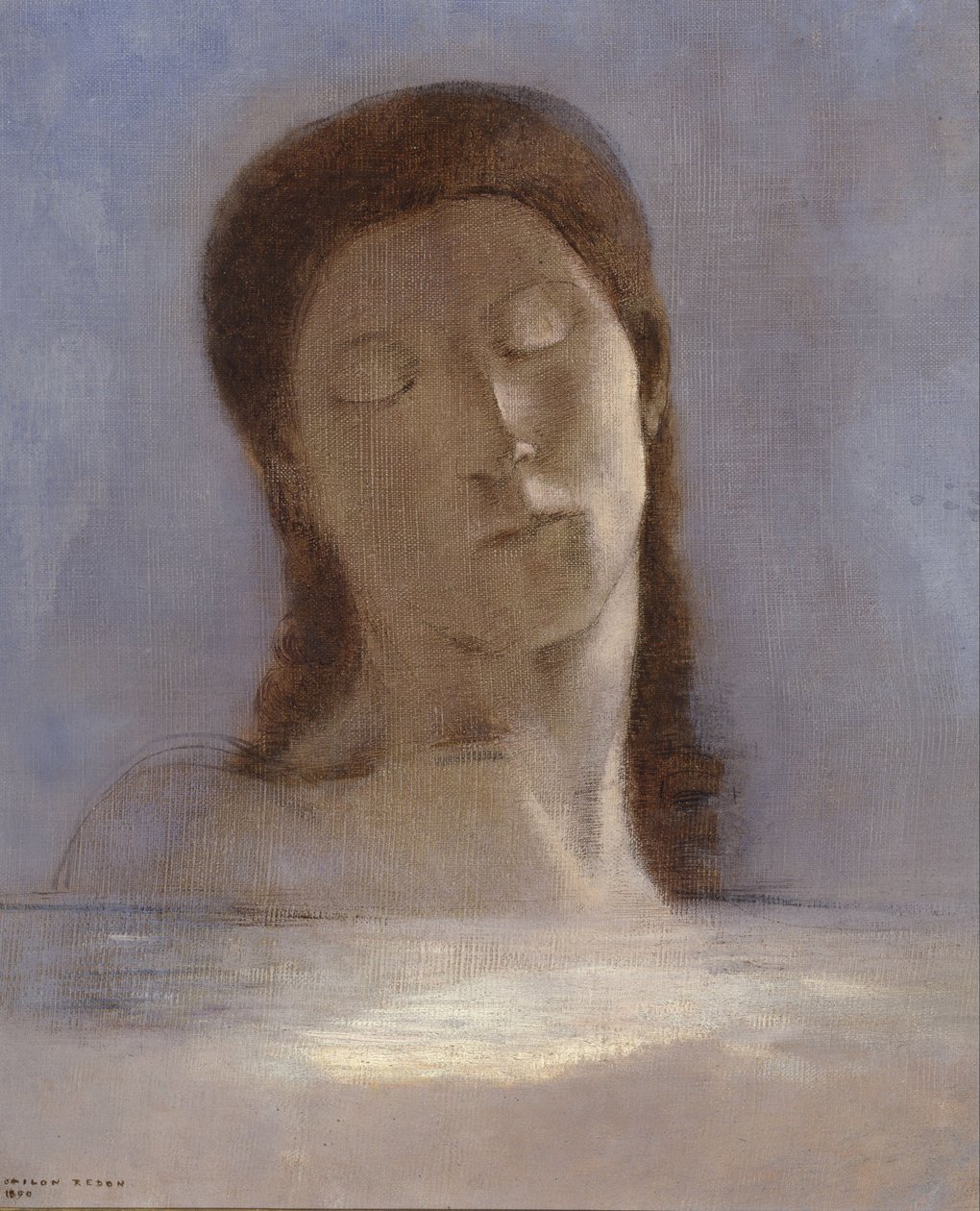 Kapalı Gözler, 1890 by Odilon Redon