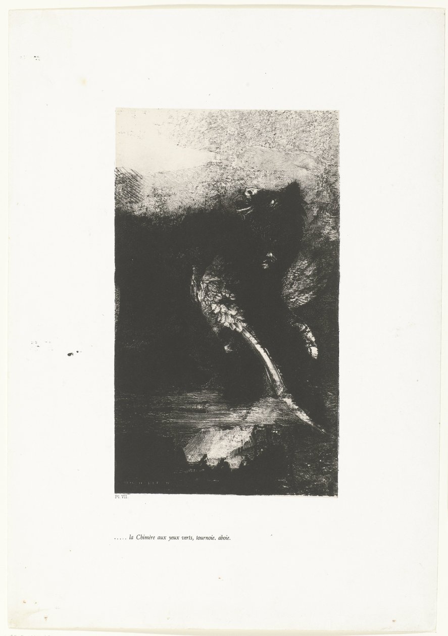 Yeşil gözlü Chimera, çığlık atıyor, dönüyor ...la Chimère aux yeux verts, tournoie, aboie (nesne üzerindeki başlık) Tentation de Saint-Antoine (1) (dizi adı) Aziz Anthony