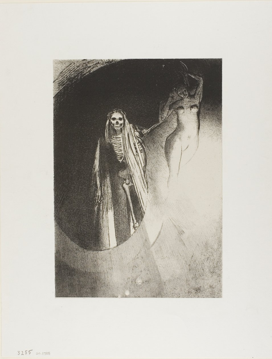 Ölüm: Seni Ciddi Yapan Benim; Birbirimizi Kucaklayalım, levha 20/24 by Odilon Redon