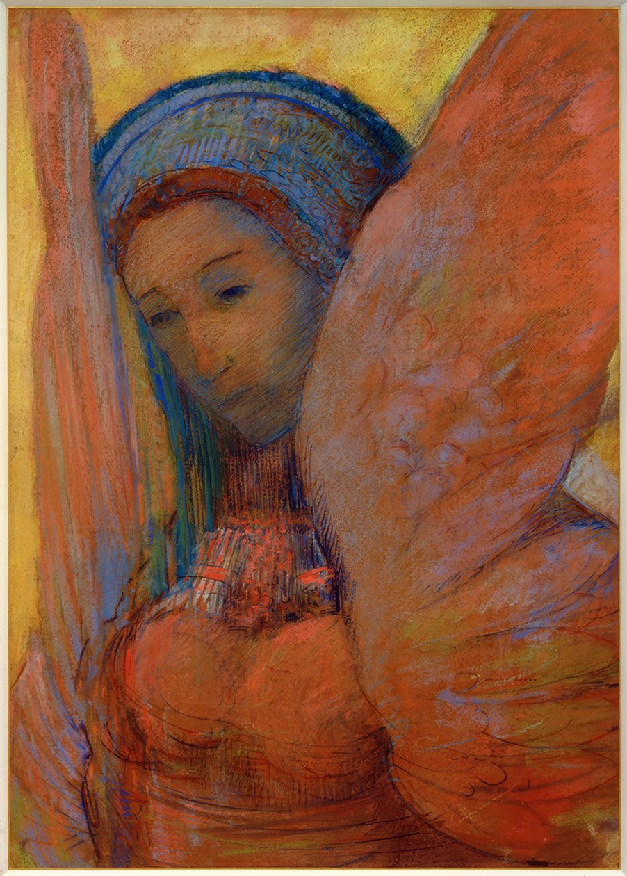 Die Lyra (Sfenks) by Odilon Redon